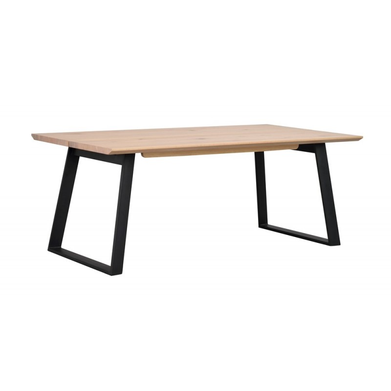 RO Melville Extending Dining Table Whitewash/Black